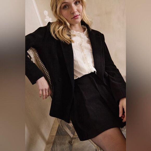 Molly Bracken RUFFLED COLLAR BLOUSE size M Ivory Color - Picture 5 of 10